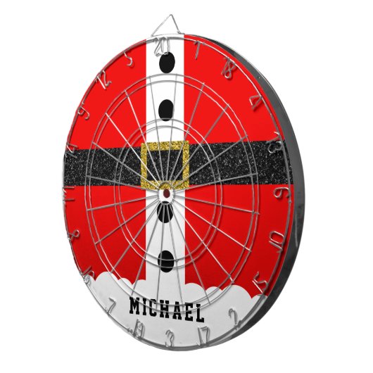 kerstkerstkerstkerstkerstkerstkerstkerstsuit Funny Dartbord (Voorkant Rechts)