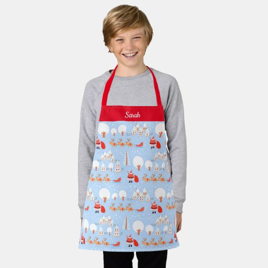 Kerstkerstkerstkerstkerstkerstkerstman Apron met n Schort (Gedragen)
