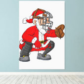 Kerstkerstkerstkerstkerstkerstkerstman Baseball Ca Canvas Afdruk (Insitu (Houten vloer))