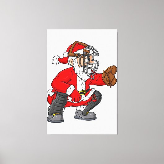Kerstkerstkerstkerstkerstkerstkerstman Baseball Ca Canvas Afdruk (Voorkant)