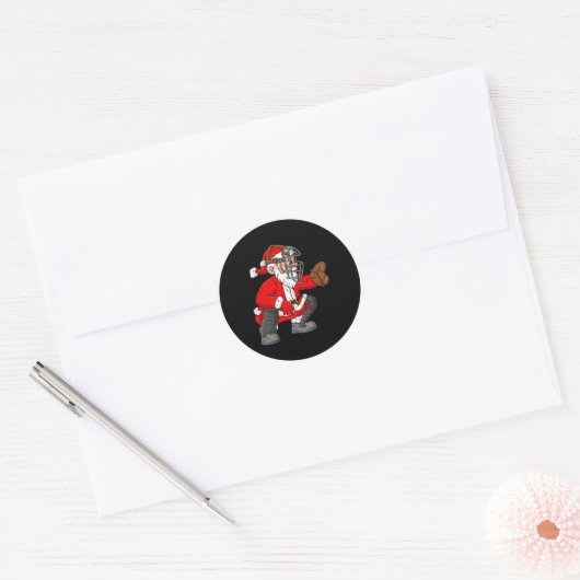 Kerstkerstkerstkerstkerstkerstkerstman Baseball Ca Ronde Sticker (Envelop)