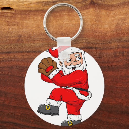 Kerstkerstkerstkerstkerstkerstkerstman Baseball Ca Sleutelhanger (Voorkant)
