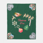 Kerstkerstkerstkerstkerstkerstkerstman en rendier  fleece deken (Voorkant)