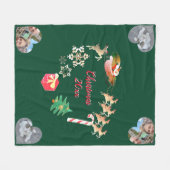 Kerstkerstkerstkerstkerstkerstkerstman en rendier  fleece deken (Voorkant (Horizontaal))
