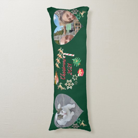 Kerstkerstkerstkerstkerstkerstkerstman en rendier  lichaamskussen (Voorkant Verticaal)