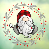 Kerstkerstkerstkerstkerstkerstkerstman Funny Gnome Raamsticker (Vel 3)