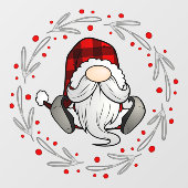 Kerstkerstkerstkerstkerstkerstkerstman Funny Gnome Raamsticker (Vel)