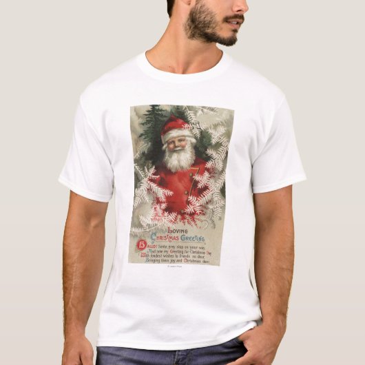 Kerstkerstkerstkerstkerstkerstkerstman in witte bi t-shirt (Voorkant)