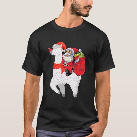 kerstkerstkerstkerstkerstkerstkerstman, llama voor t-shirt (Voorkant)