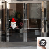 Kerstkerstkerstkerstkerstkerstkerstman met de mees raamsticker (Kantoordeur)