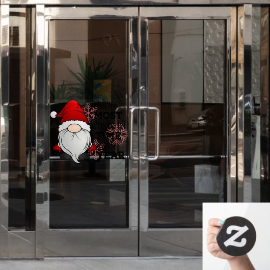 Kerstkerstkerstkerstkerstkerstkerstman met de mees raamsticker (Kantoordeur)