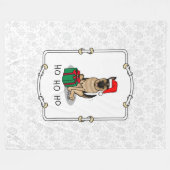Kerstkerstkerstkerstkerstkerstkerstman met Duitse  Fleece Deken (Voorkant (Horizontaal))