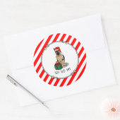 Kerstkerstkerstkerstkerstkerstkerstman met Duitse  Ronde Sticker (Envelop)