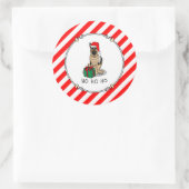 Kerstkerstkerstkerstkerstkerstkerstman met Duitse  Ronde Sticker (Tas)