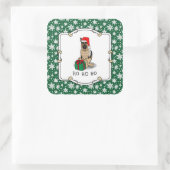 Kerstkerstkerstkerstkerstkerstkerstman met Duitse Vierkante Sticker (Tas)