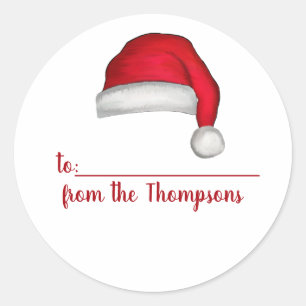 Kerstkerstkerstkerstkerstkerstkerstman met een fli ronde sticker