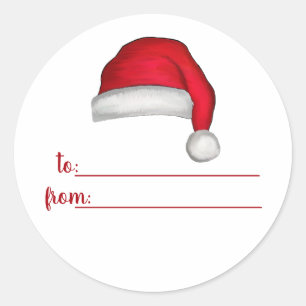 Kerstkerstkerstkerstkerstkerstkerstman met een fli ronde sticker