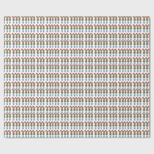 Kerstkerstkerstkerstkerstkerstkerstman met Ginger  Cadeaupapier (Vlak)