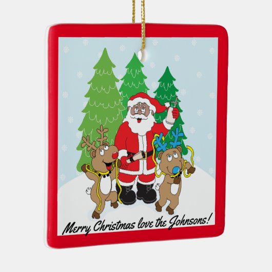 Kerstkerstkerstkerstkerstkerstkerstman met kleuren keramisch ornament (Rechts)