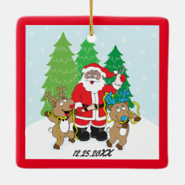 Kerstkerstkerstkerstkerstkerstkerstman met kleuren keramisch ornament