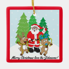 Kerstkerstkerstkerstkerstkerstkerstman met kleuren keramisch ornament