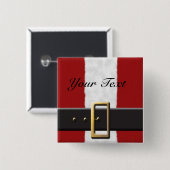 Kerstkerstkerstkerstkerstkerstkerstman met Pin Bac Vierkante Button 5,1 Cm (Voorkant /achterkant)