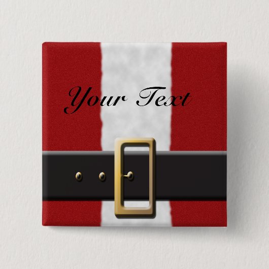 Kerstkerstkerstkerstkerstkerstkerstman met Pin Bac Vierkante Button 5,1 Cm (Voorkant)