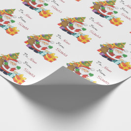 Kerstkerstkerstkerstkerstkerstkerstman, op en van  cadeaupapier