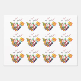 Kerstkerstkerstkerstkerstkerstkerstman, op en van  inpakpapier vel