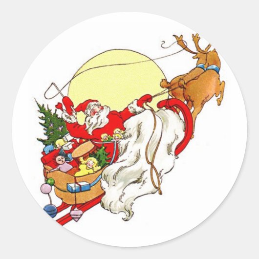 kerstkerstkerstkerstkerstkerstkerstman ronde sticker (Voorkant)