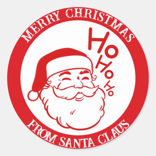 kerstkerstkerstkerstkerstkerstkerstman ronde sticker (Voorkant)