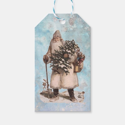  kerstkerstkerstkerstkerstkerstkerstman, sneeuwval cadeaulabel (Voorkant)