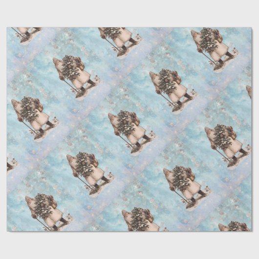  kerstkerstkerstkerstkerstkerstkerstman, sneeuwval cadeaupapier (Vlak)