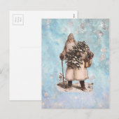  kerstkerstkerstkerstkerstkerstkerstman, sneeuwval feestdagenkaart (Voorkant / Achterkant)