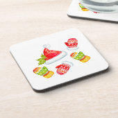 Kerstkerstkerstkerstkerstkerstkerstman, Snowflakes Bier Onderzetter (Linkerzijde)