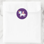 Kerstkerstkerstkerstkerstkerstkerstman Unicorn Xma Ronde Sticker (Tas)