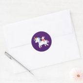 Kerstkerstkerstkerstkerstkerstkerstman Unicorn Xma Ronde Sticker (Envelop)
