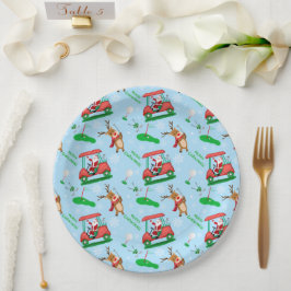 Kerstkerstkerstkerstkerstkerstkerstmangans met ren papieren bordje