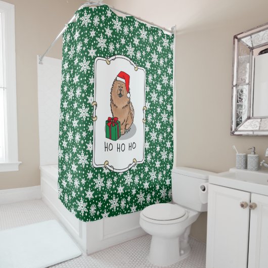Kerstkerstkerstkerstkerstkerstkerstmanhoe-hondjes douchegordijn (In situ)