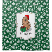 Kerstkerstkerstkerstkerstkerstkerstmanhoe-hondjes douchegordijn (Voorkant)