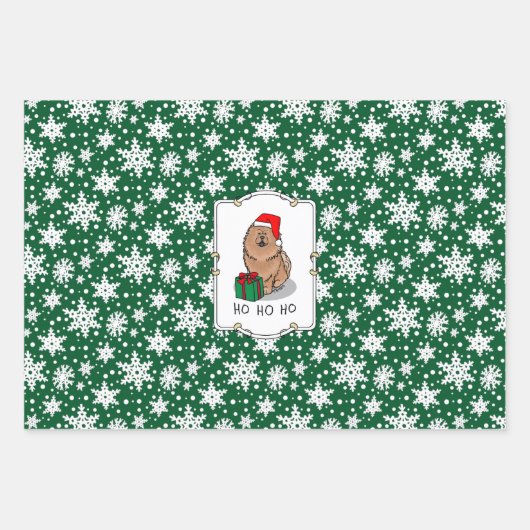 Kerstkerstkerstkerstkerstkerstkerstmanhoe-hondjes inpakpapier vel (Voorkant)