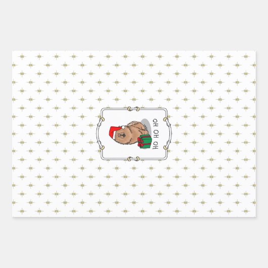 Kerstkerstkerstkerstkerstkerstkerstmanhoe-hondjes inpakpapier vel (Voorkant 3)