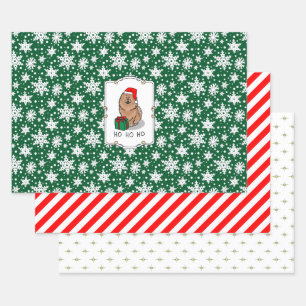 Kerstkerstkerstkerstkerstkerstkerstmanhoe-hondjes  inpakpapier vel