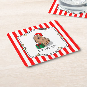Kerstkerstkerstkerstkerstkerstkerstmanhoe-hondjes kartonnen onderzetters