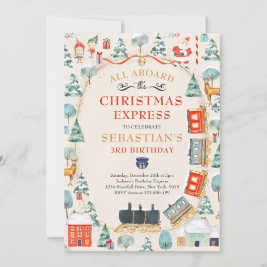 Kerstkerstkerstkerstkerstkerstkerstmantrein op jaa kaart (Voorkant)