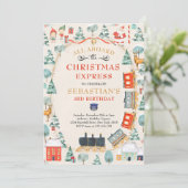 Kerstkerstkerstkerstkerstkerstkerstmantrein op jaa kaart (Staand voorkant)