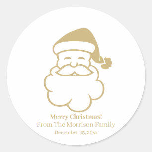kerstkerstkerstkerstkerstkerstkerstmis gouden witt ronde sticker