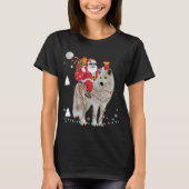 Kerstkerstkerstkerstkerstkerstman die Samoyed Ligh T-shirt (Voorkant)