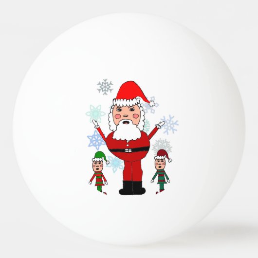 Kerstkerstkerstkerstkerstkerstman en Elves Pingpongbal (Voorkant)