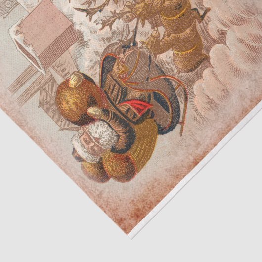 Kerstkerstkerstkerstkerstkerstman en slee met rend tissuepapier (Detail)